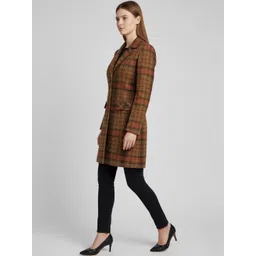 Winter Wonders Checked Notched Lapel Longline Overcoat-picture-28