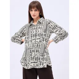 Winza Designer Cream Floral Print Shirt-picture-41