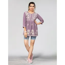 Winza Designer Floral Embroidered A Line Top-picture-11