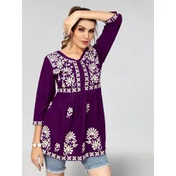 Winza Designer Purple Embroidery Top-picture-28