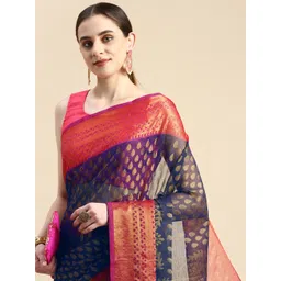 Winza Designer Woven Design Zari Pure Chiffon Banarasi Saree-picture-27
