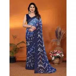 Winza Designer Yellow Printed Saree with Unstitched Blouse-picture-23