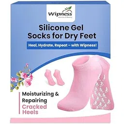 Wipness Silicone Gel Heel Socks for Cracked Heels – Moisturizing & Repairing Socks for Dry Feet – Reusable Heel Sleeves for Women (Pack of 2 = 2 Pair)-picture-10