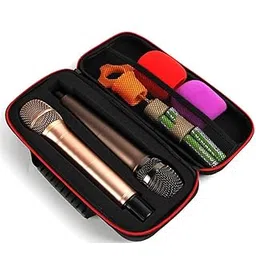 Wireless Microphone Case: Hard Eva Case For Handheld Microphone Dual Mic Bag, Microphone Hard Carrying Travel Case Microphone Cases And Bags, Multicolor-picture-32