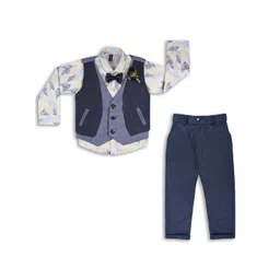 Wish Karo Boys Abstract Printed Shirt With Trousers-picture-43