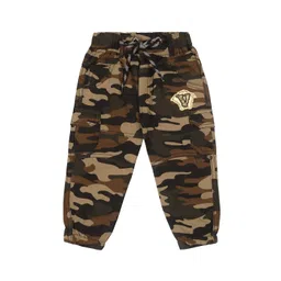 Wish Karo Boys Camouflage Printed Mid Rise Classic Cotton Cargos Trousers-picture-31