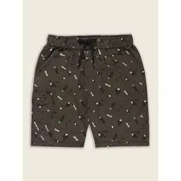 Wish Karo Boys Cotton Mid-Rise Regular Fit Printed Cargo Shorts-picture-11