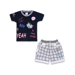 Wish Karo Boys Printed Cotton Cotton T-shirt with Shorts-picture-17