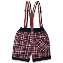 Wish Karo Boys Printed Cotton T-shirt & Shorts With Suspender image 2