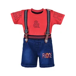 Wish Karo Boys Printed T-shirt with Shorts & Suspenders-picture-30