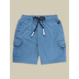 Wish Karo Boys Regular Fit Mid-Rise Cotton Cargo Shorts-picture-13