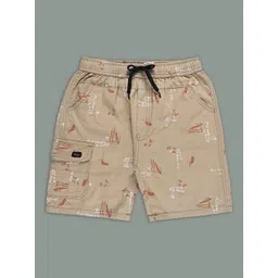 Wish Karo Boys Regular Fit Typography Printed Cargo Shorts-picture-27