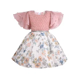 Wish Karo Floral Print Flared Sleeve Fit & Flare Dress-picture-23