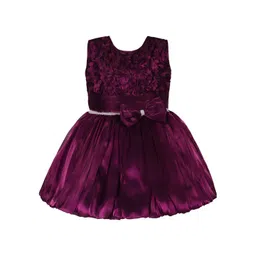 Wish Karo Girls Embellished Satin Fit & Flare Dress-picture-14