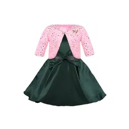 Wish Karo Girls Embellished Satin Fit & Flare Dress-picture-22