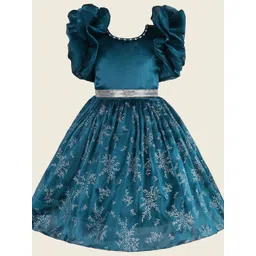 Wish Karo Girls Flared Sleeve Fit & Flare Dress-picture-26