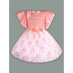 Wish Karo Girls Floral Printed Flared Sleeve Fit & Flare Dress-picture-18