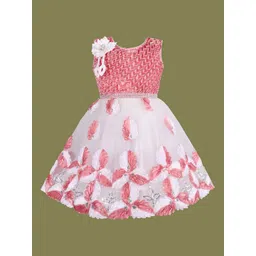 Wish Karo Girls Floral Printed Net Fit & Flare Dress-picture-40