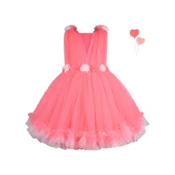 Wish Karo Girls Net Fit & Flare Dress-picture-13