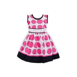 Wish Karo Girls Pink & White Printed Fit and Flare Dress-picture-16