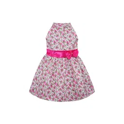 Wish Karo Girls Pink & White Printed Fit and Flare Dress-picture-30