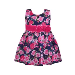 Wish Karo Girls Pink Floral Printed Cotton Dress-picture-39