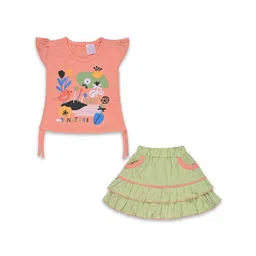 Wish Karo Girls Printed Top with Skirt-picture-17