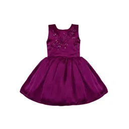 Wish Karo Girls Purple Embellished Fit and Flare Dress-picture-17