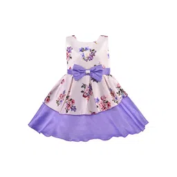 Wish Karo Girls Purple Printed Fit and Flare Dress-picture-14