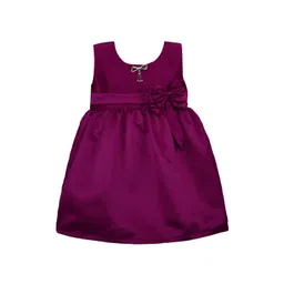 Wish Karo Girls Purple Solid Fit and Flare Dress-picture-18