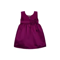Wish Karo Girls Purple Solid Fit and Flare Dress-picture-29