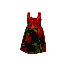 Wish Karo Girls Red & Black Fit and Flare Dress-picture-53