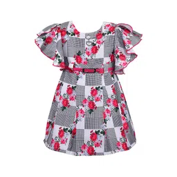 Wish Karo Girls Red Printed A-Line Dress-picture-48