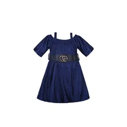 Wish Karo Girls Striped Satin Fit and Flare Dress-picture-11