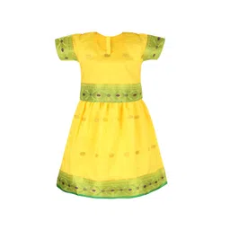 Wish Karo Girls Woven Design Ready to Wear Satin Lehenga & Blouse-picture-22