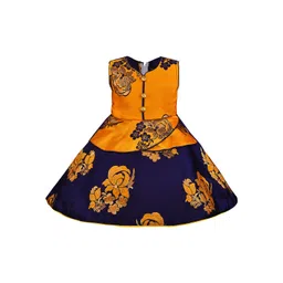 Wish Karo Girls Yellow Printed Fit and Flare Dress-picture-15