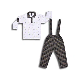 Wish Karo Infant Boys Printed Cotton T-shirt with Trousers-picture-38