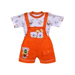 Wish Karo Kids Printed T-shirt With Dungarees-picture-31