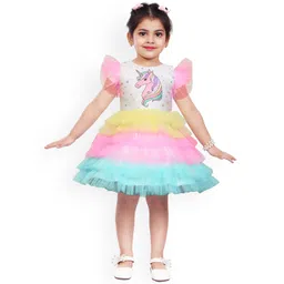 Wish Karo Multicoloured Colourblocked Net Dress-picture-20