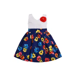 Wish Karo Navy Blue Floral Dress-picture-32