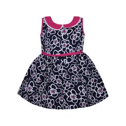 Wish Karo Navy Blue Peter Pan Collar Dress-picture-35