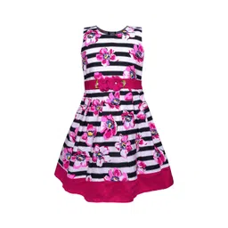 Wish Karo Pink & Black Floral Dress-picture-19