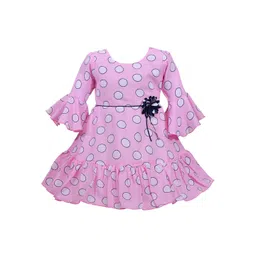 Wish Karo Pink & White Georgette Dress-picture-43