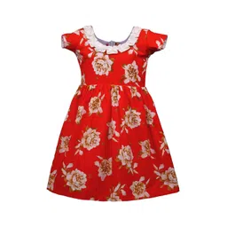 Wish Karo Red & Cream-Coloured Floral Dress-picture-57