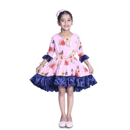 Wish little Girls Floral Printed Ruffles Tiered A-Line Dress-picture-8