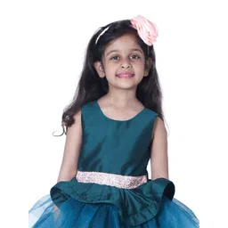 Wish little Girls Net Fit and Flare Dress With Sequined Belt-picture-46