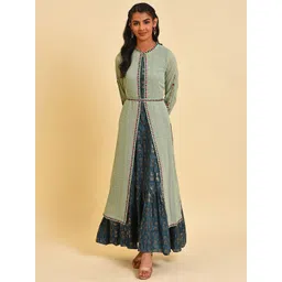 WISHFUL Ethnic Motifs Printed Fit & Flare Ethnic Dress-picture-41