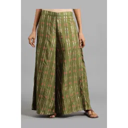 wishful W Green Regular Fit Straight Palazzo-picture-10