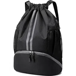 wisik enterprise Sports Drawstring Bags, Waterproof Sports Backpack with Drawstring, Adjustable Backpack with Shoe Compartment, Gym Bag for Men, Women, Children, Youth (1)-picture-19