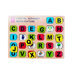 Wissen Capital Alphabet Picture Matching Activity Puzzle Game  (color may vary)-picture-15